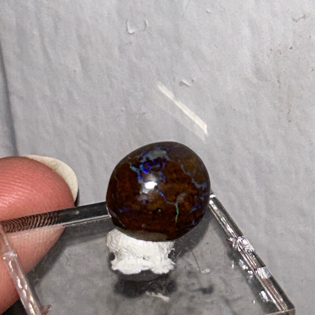 Brown And Blue Polished Stone